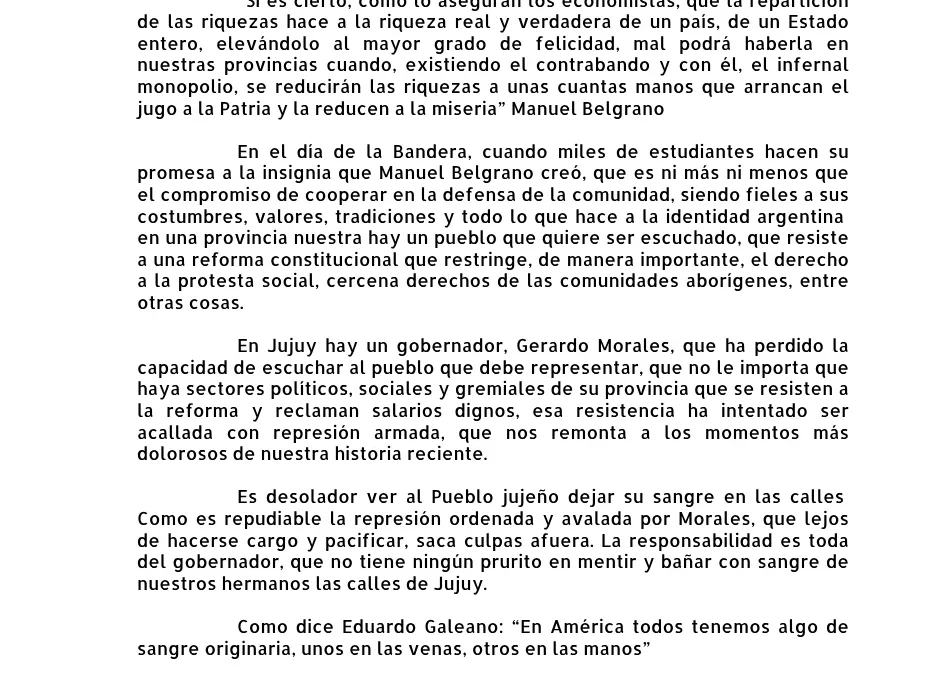 Comunicado del Bloque de Concejales varelenses del Frente de Todos