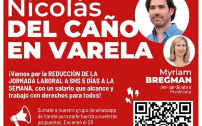 Nicolás Del Caño recorrerá la peatonal de  Florencio Varela junto a los precandidatos locales