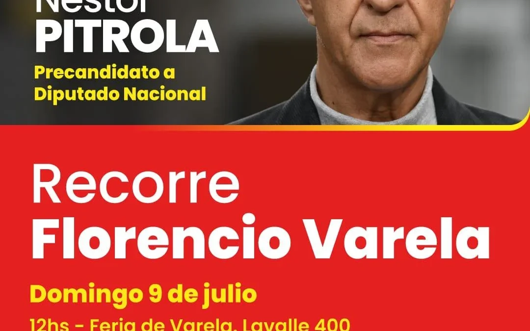 Néstor Pitrola en la Feria de Estación Florencio Varela