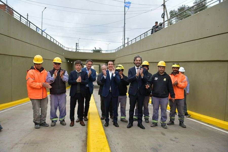 Andrés Watson, Gabriel Katopodis y Axel Kicillof  inauguraron el Paso Bajo Nivel de avenida Bosques