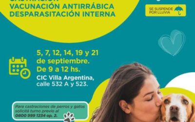 Atención veterinaria móvil en Villa Argentina