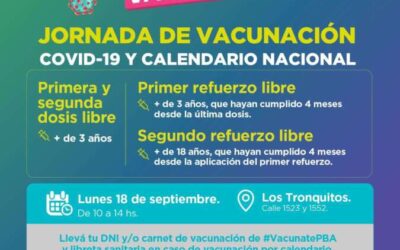 Nuevas jornadas itinerantes de vacunación en Florencio Varela