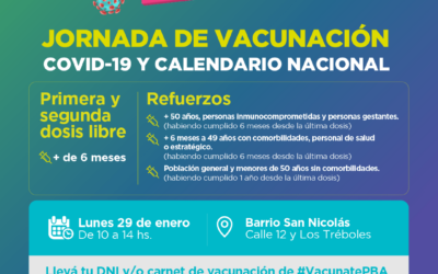 Nuevas jornadas itinerantes de vacunación en Florencio Varela