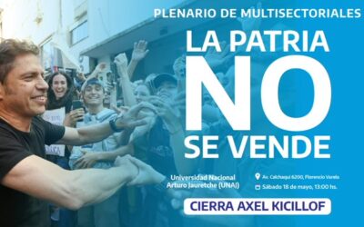 Axel Kicillof arma un acto propio en Florencio Varela: Lo hará en la Universidad Nacional Arturo Jauretche