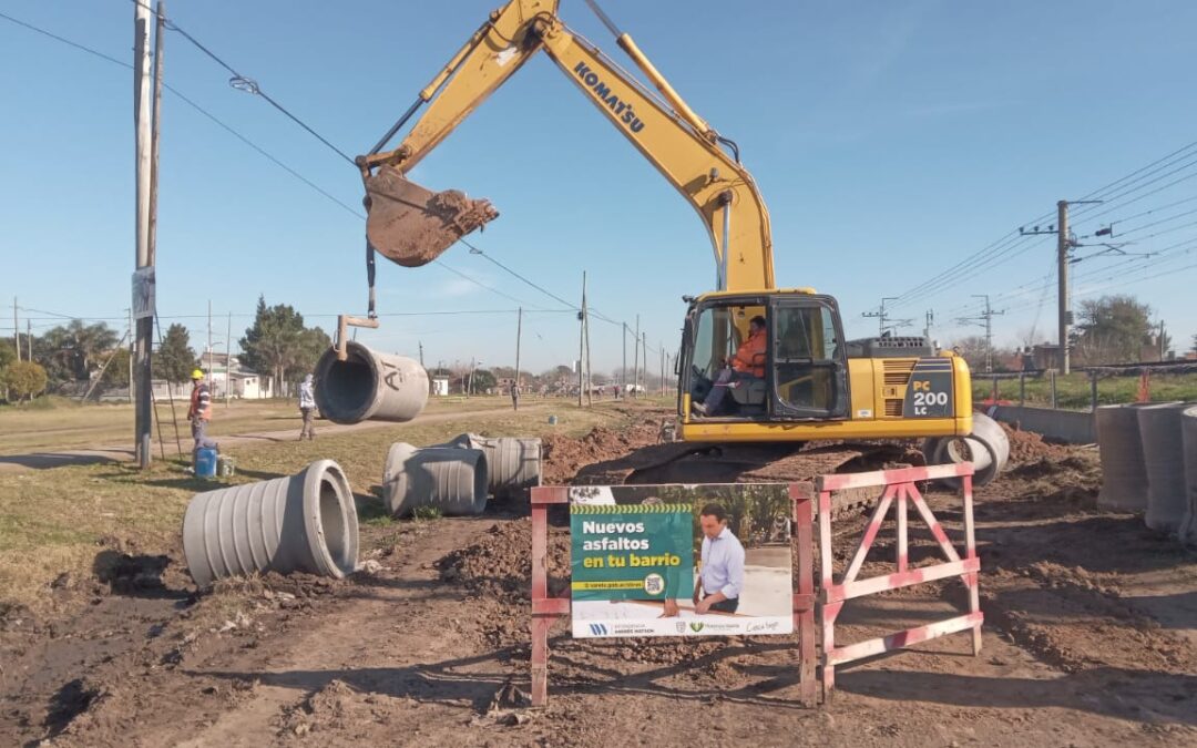 Avanzaron los trabajos hidráulicos sobre Diagonal Los Tilos