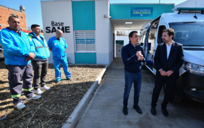 Watson y Kreplak inauguraron la base SAME de Bosques  Norte y recorrieron el Centro de Rehabilitación Municipal