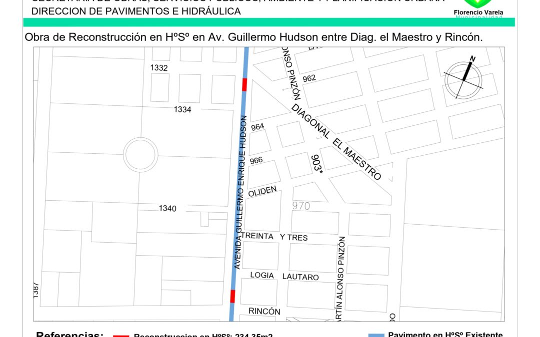 El Municipio planifica una obra vial en Av. Guillermo Hudson