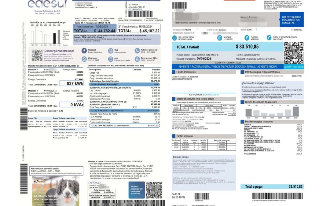 Boletas de Luz y Gas: Los municipios no podrán incluir impuestos o tasas