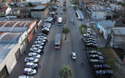 Reunieron 400 policías en la avenida Monteverde