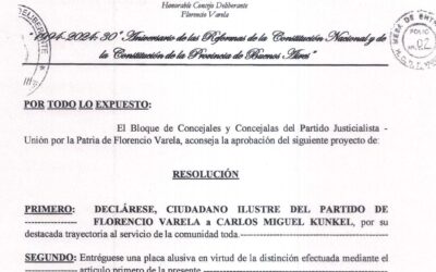 Concejo Deliberante con rebaja: De Ciudadano Ilustre a Personalidad Destacada para Carlos Miguel Kunkel