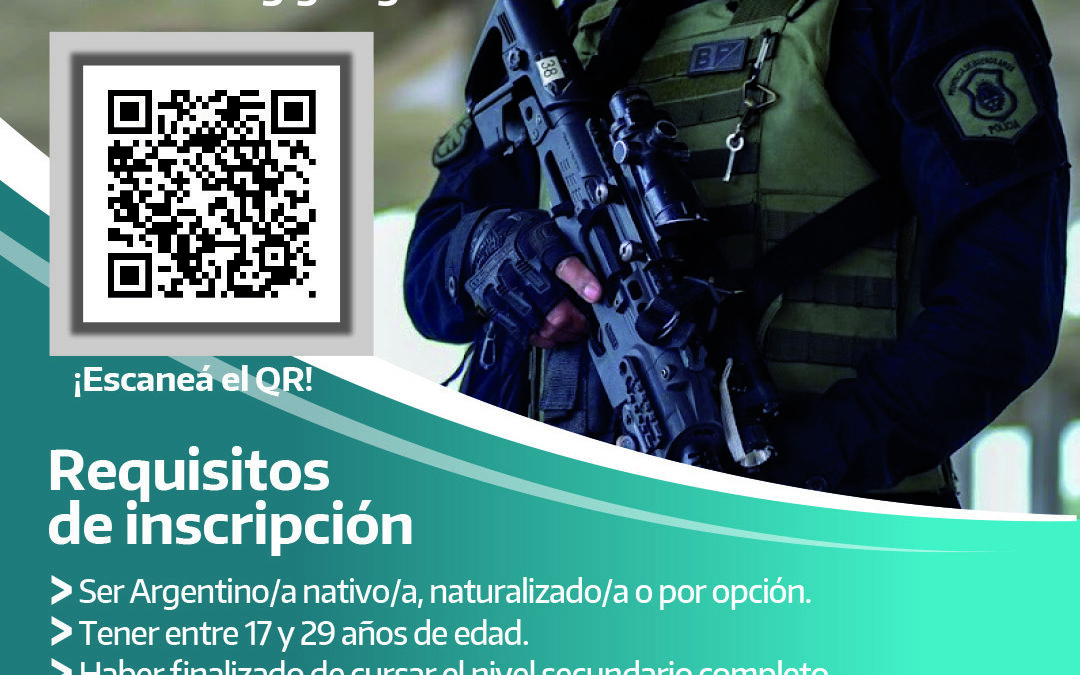 La comuna convoca a integrar el cuerpo  de oficiales de la Policía Bonaerense