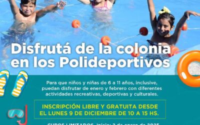 Comienza la inscripción para  la colonia gratuita de verano en  los polideportivos municipales