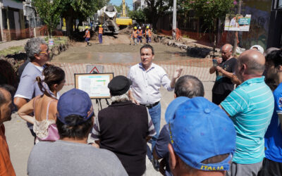 El Municipio continuó con la obra  de pavimentación en San Eduardo