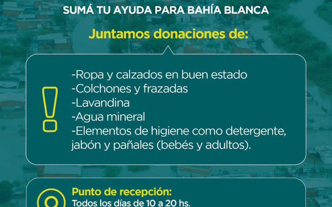 Varela Solidaria: Colecta de donaciones para Bahía Blanca