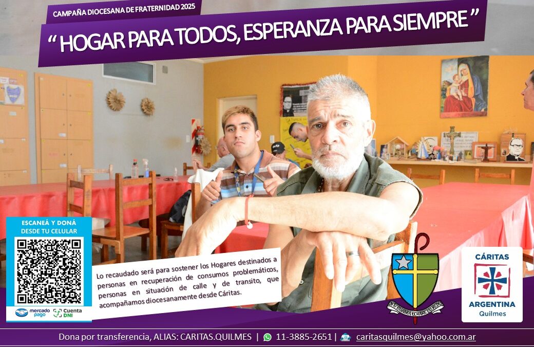 Lanzan campaña recaudadora de fondos para los hogares de tránsito de la Diócesis de Quilmes