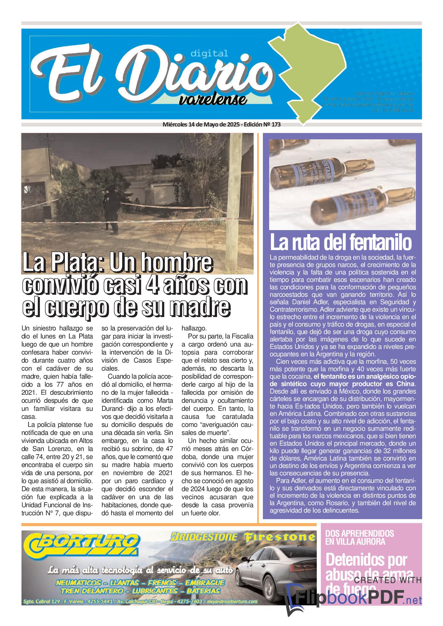 TAPA DEL DIARIO 12 DE MAYO