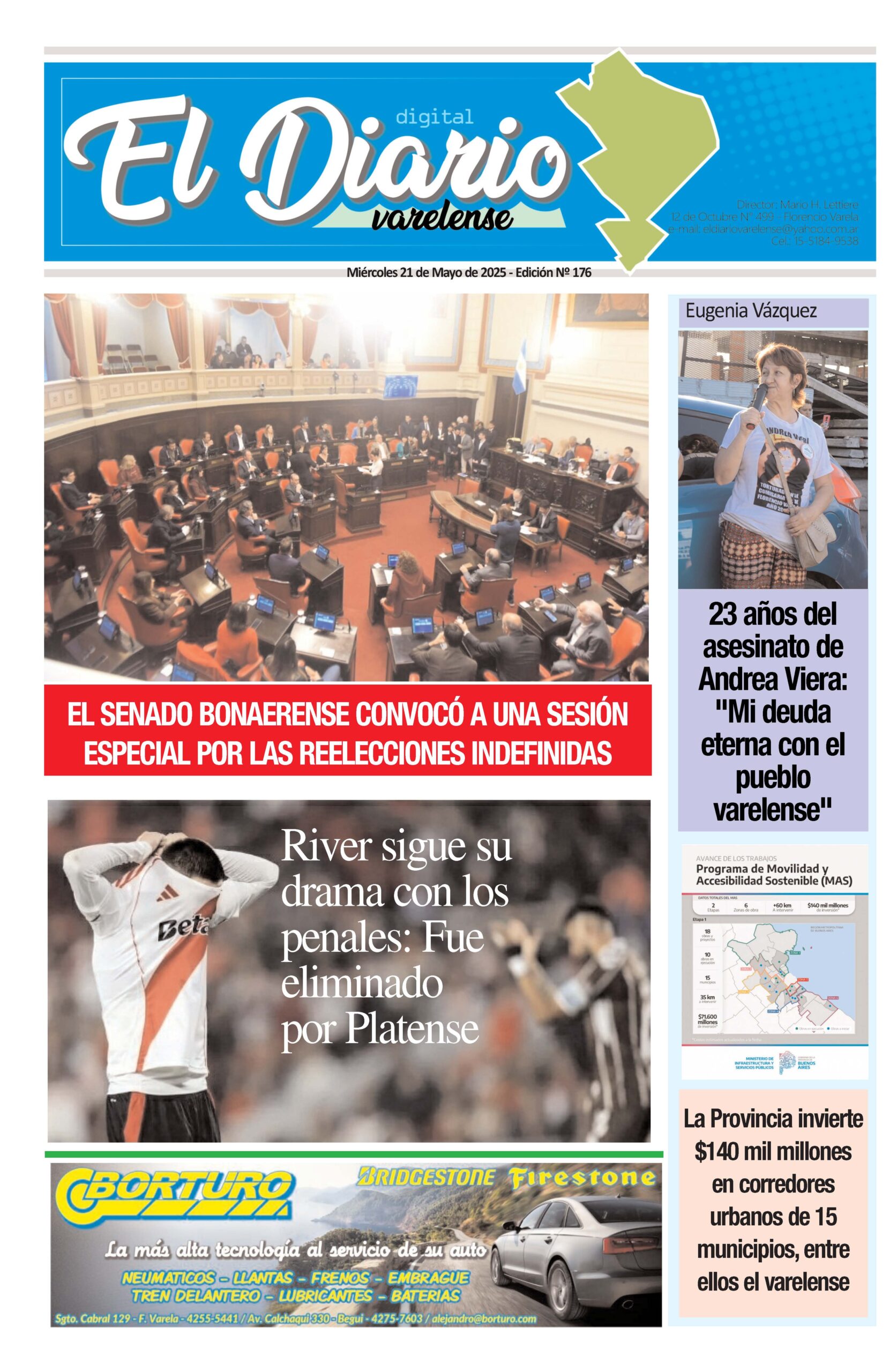 TAPA DEL DIARIO 12 DE MAYO