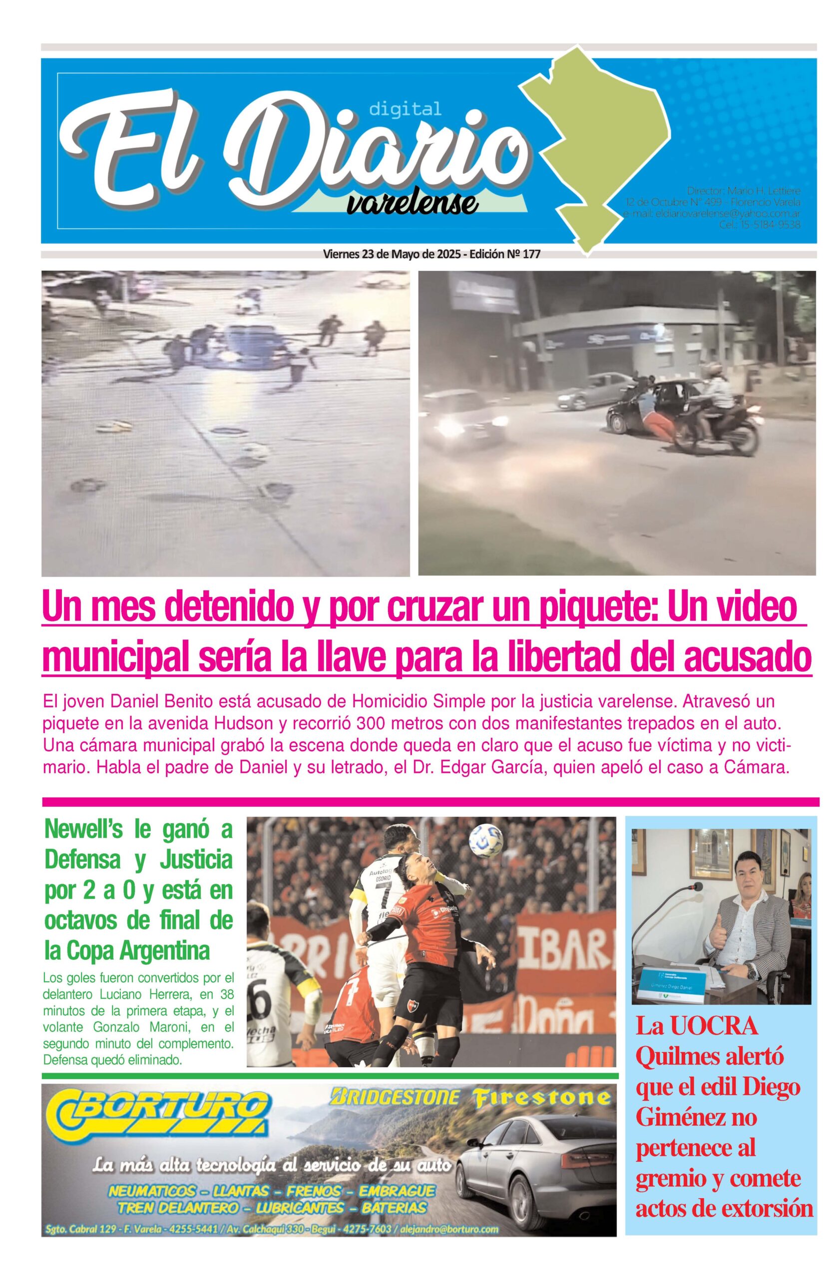TAPA DEL DIARIO 12 DE MAYO