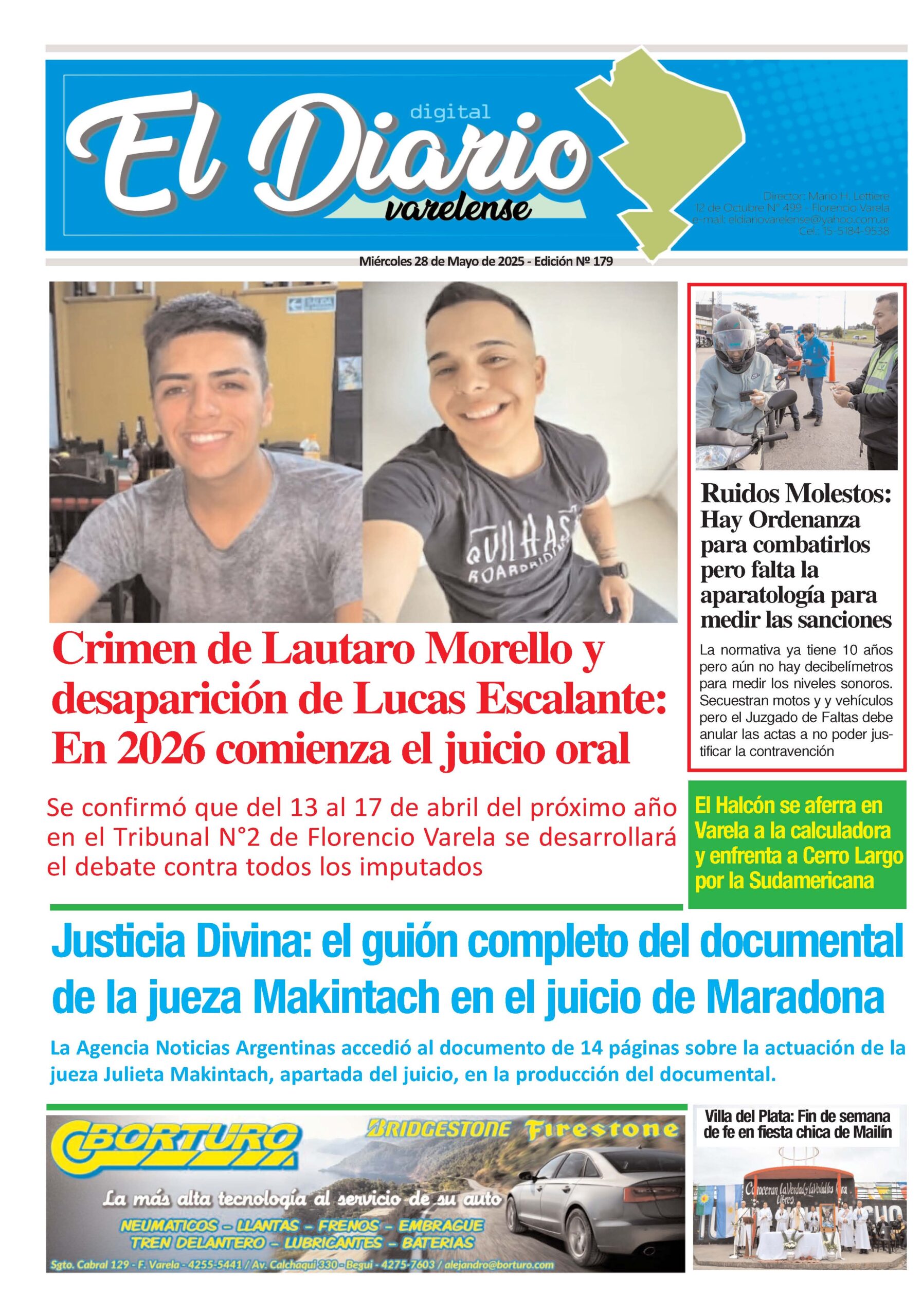 TAPA DEL DIARIO 12 DE MAYO
