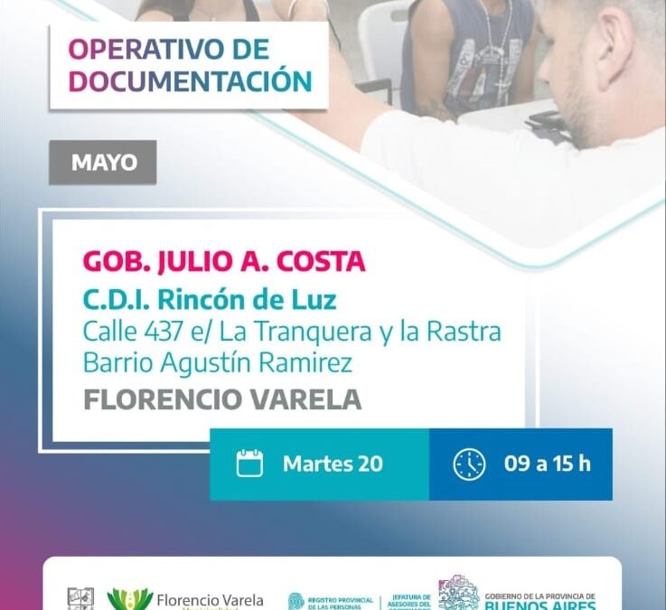 Operativos de documentación en los barrios varelenses