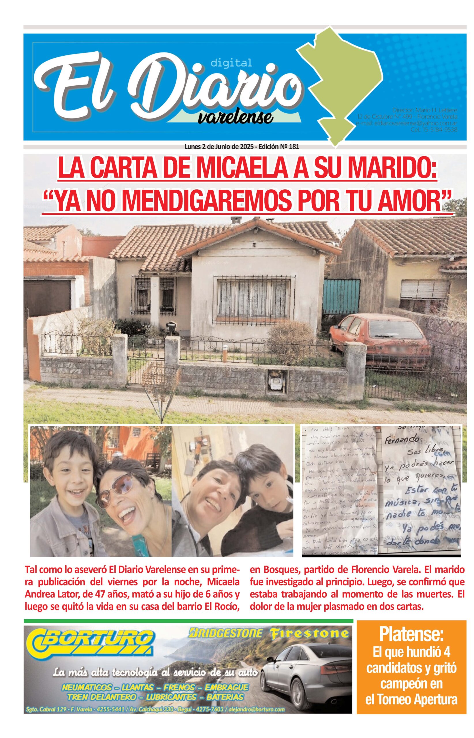 TAPA DEL DIARIO 12 DE MAYO