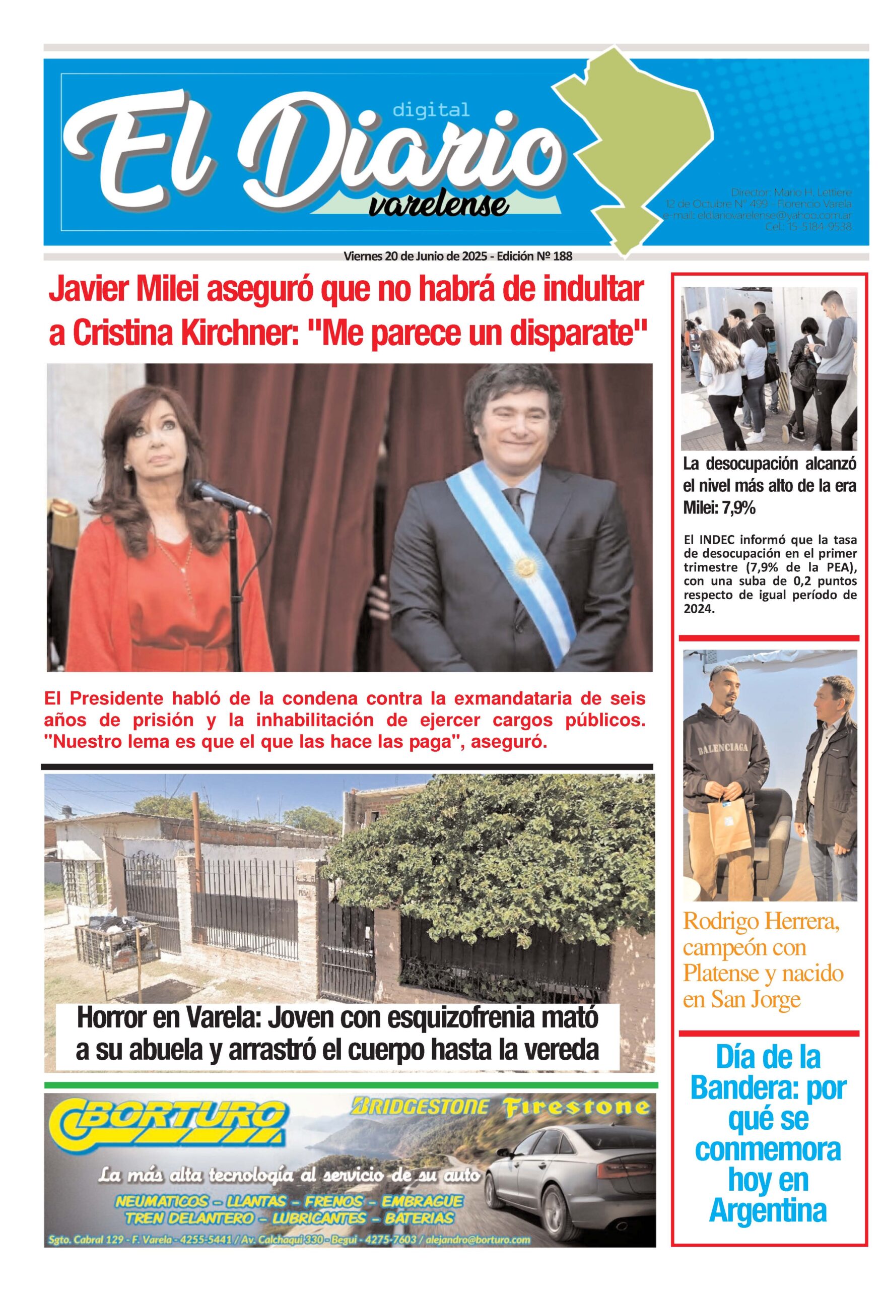 TAPA DEL DIARIO 18/6/2025