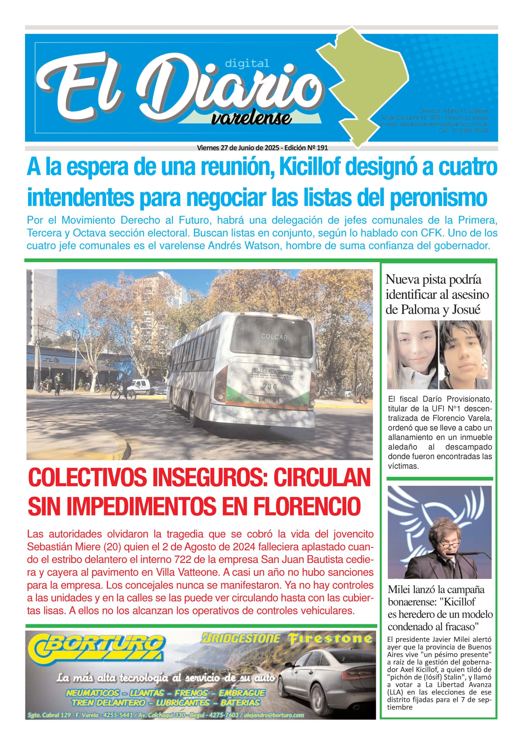 TAPA DEL DIARIO 18/6/2025