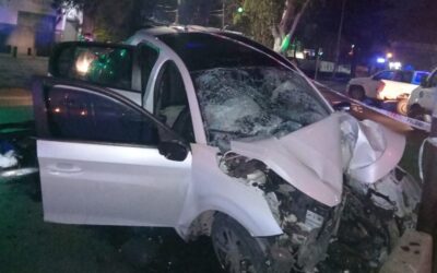 Perdió el control y terminó chocando contra una camioneta de la Guardia Comunal en la Ruta 36