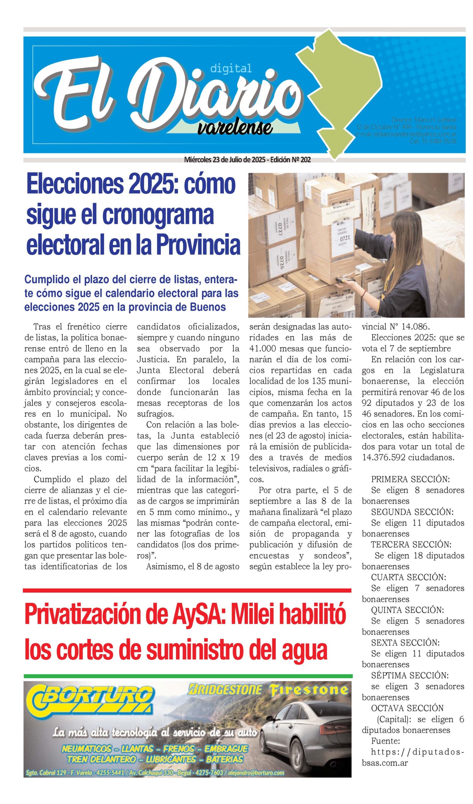 TAPA DEL DIARIO 18/6/2025