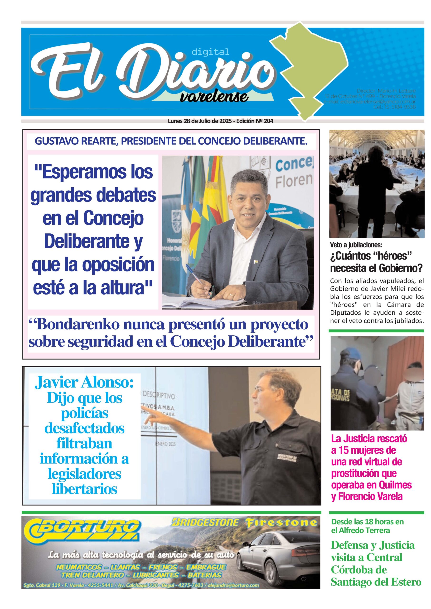 TAPA DEL DIARIO 18/6/2025
