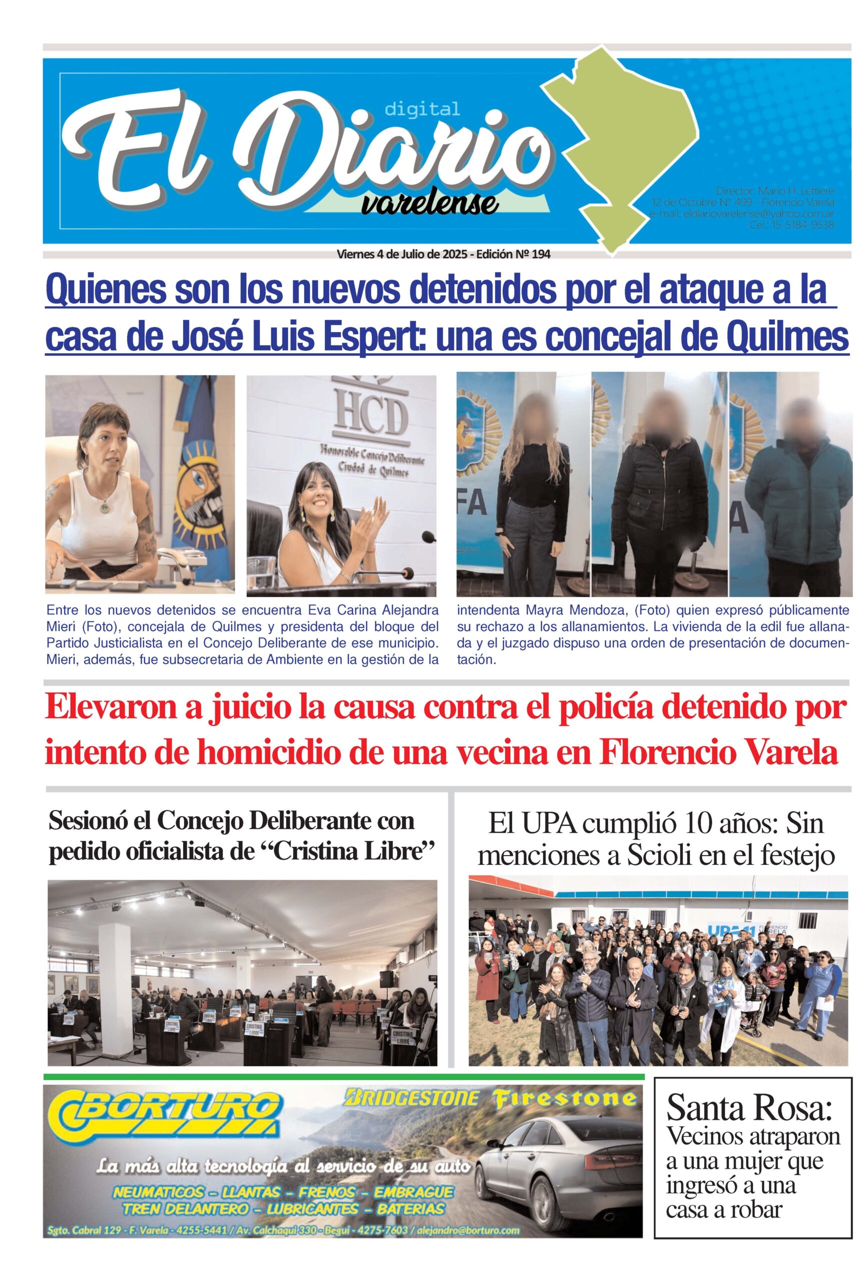 TAPA DEL DIARIO 18/6/2025