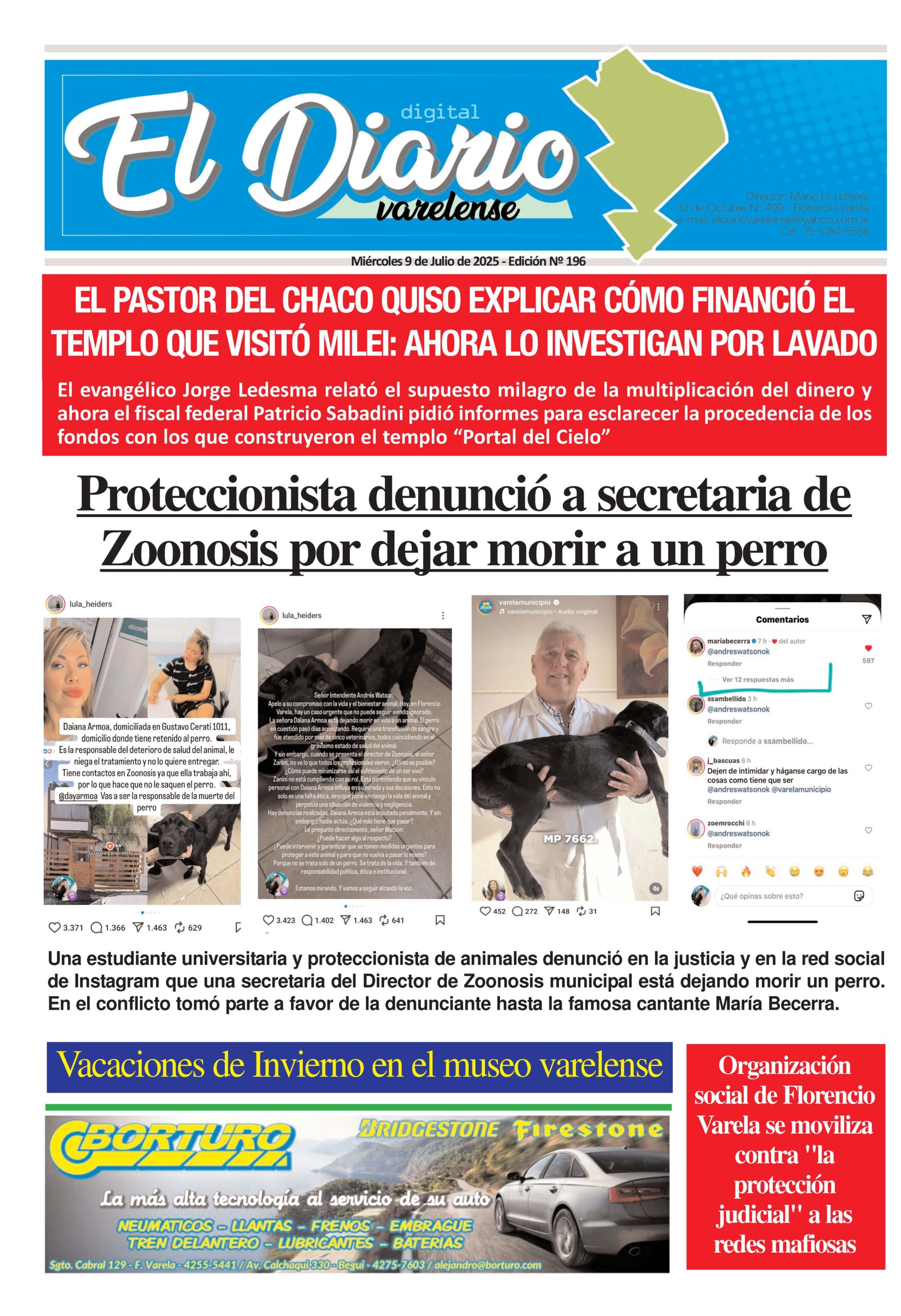TAPA DEL DIARIO 18/6/2025