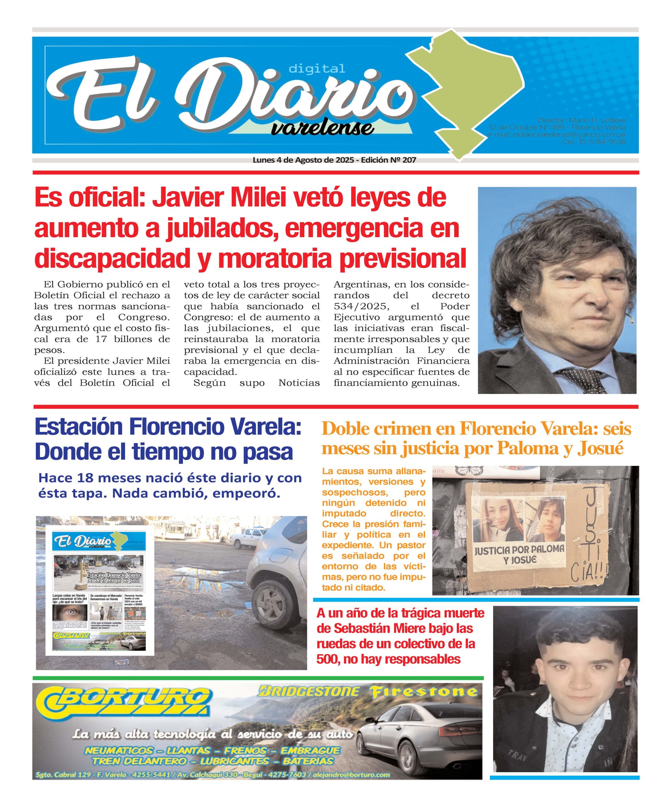 TAPA DEL DIARIO 18/6/2025