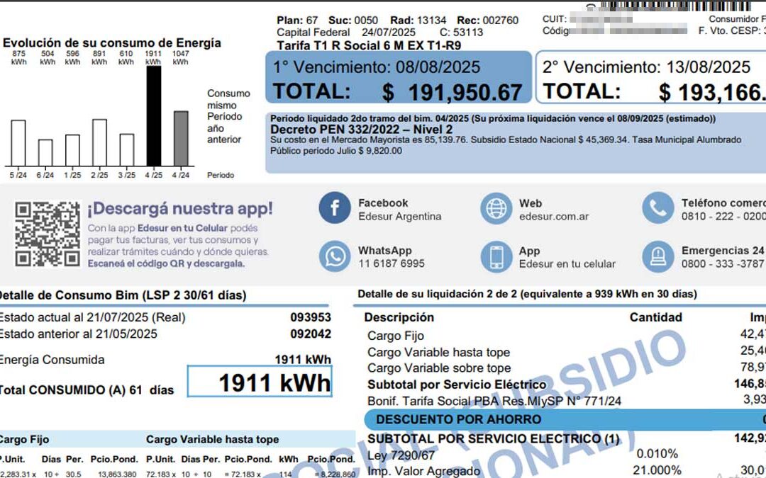 El Gobierno oficializó el  aumento en las tarifas de luz