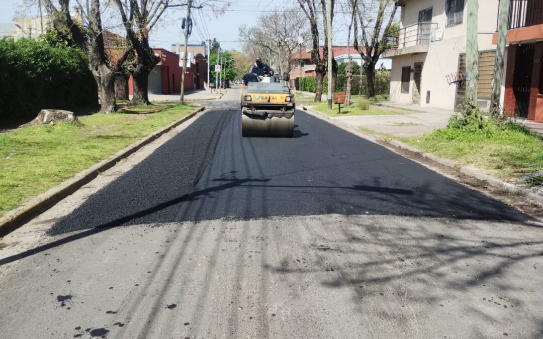 Obras viales en los barrios Las Margaritas y Chacabuco