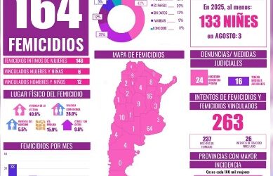 Alarmante dato: hubo 164 femicidios en lo que va del 2025