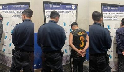 Refriega entre policías y una banda de menores terminó  con 15 detenidos frente a la Escuela 56 de Villa Argentina