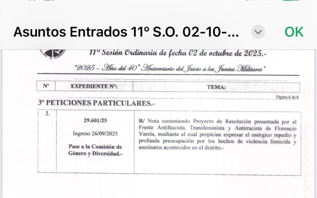 El Frente Antifascista denuncia un presunto “cajoneo” de  concejales al no tratamiento de un Proyecto de Resolución