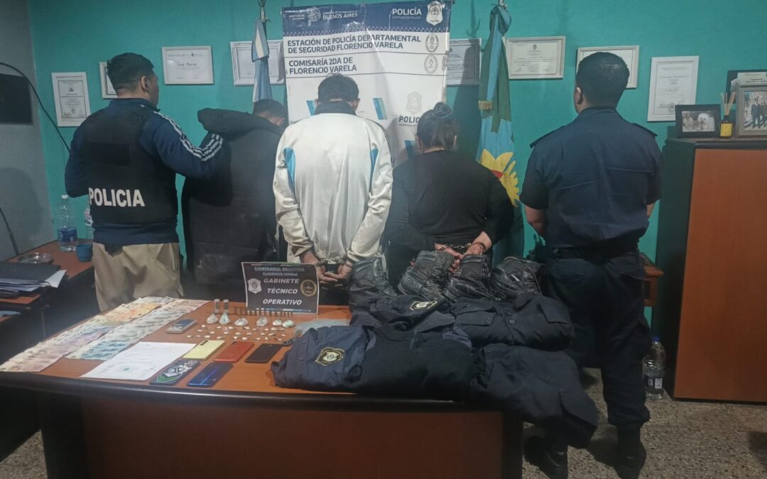 Narcomenudeo en Florencio Varela: Tres detenidos  con 30 ravioles de cocaína y $10.500 de recaudación