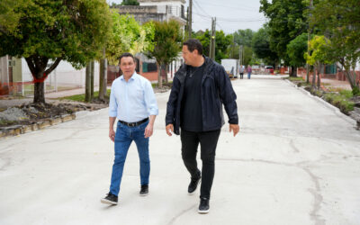 Avanza la repavimentación de la calle Monteagudo