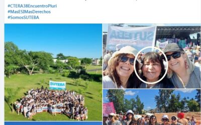 La dueña de la casa del Triple Crimen representó al SUTEBA Bonaerense en el 38º Encuentro de Mujeres