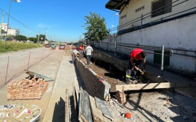 Continuó la obra de acceso peatonal en la estación de trenes «Dante Ardigó»
