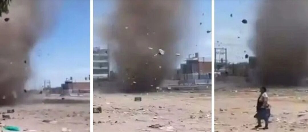 Qué es un «dust devil», el fenómeno climático que  se registró en Florencio Varela en plena ola de calor