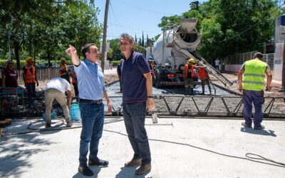Andrés Watson y Gabriel Katopodis supervisaron una obra vial en La Capilla