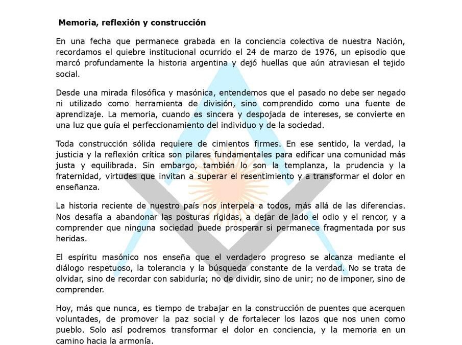 Memoria ,Verdad y Justicia. Documento