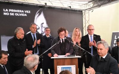 Milei ratificó su apoyo a EEUU en el acto  por el atentado a la Embajada de Israel