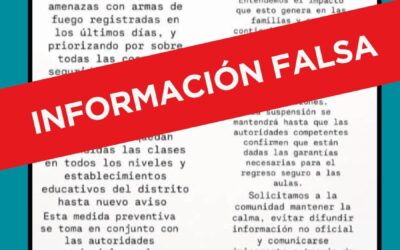 El Municipio de Florencio Varela desmiente información falsa sobre suspensión de clases