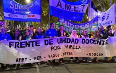 Marcharon los docentes en rechazo a la violencia en escuelas de Varela