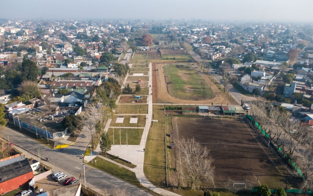 Avanzan las obras en el nuevo  parque deportivo de Florencio Varela