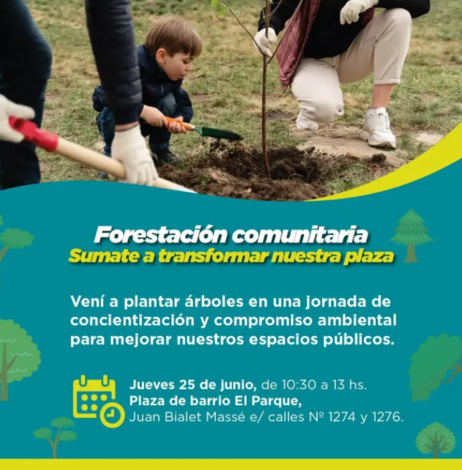 Forestación comunitaria en El Parque